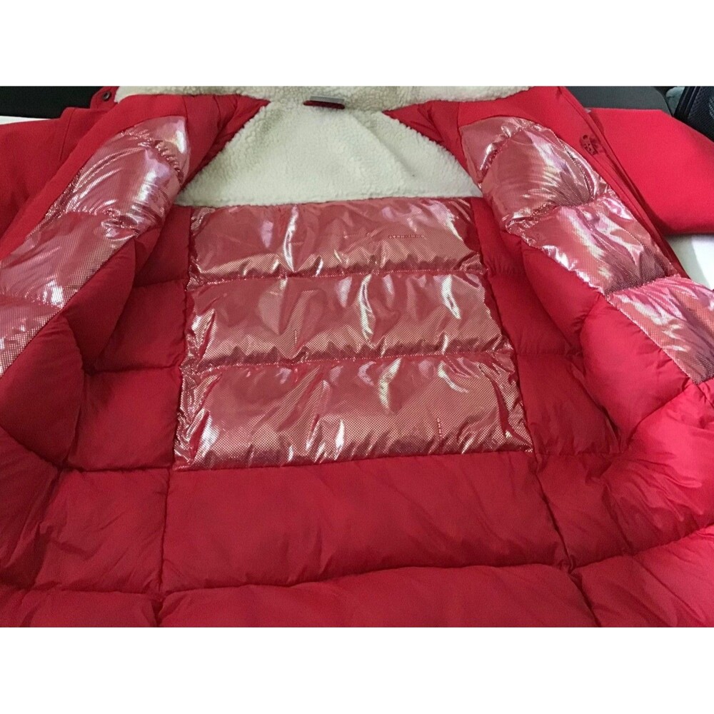 Columbia Coat Womens Med Omni Heat Mid length Full-zip Hooded Duck Down Red - Picture 11 of 16